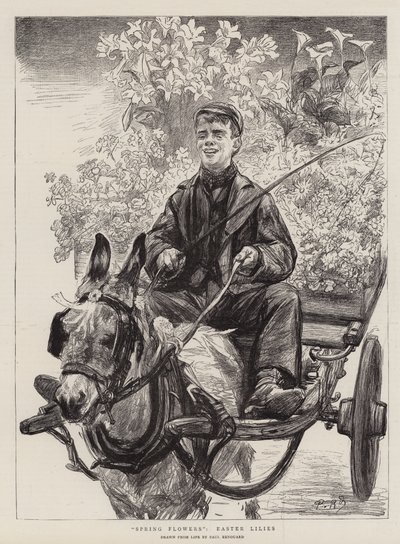 Lentebloemen, paaslelies door Charles Paul Renouard
